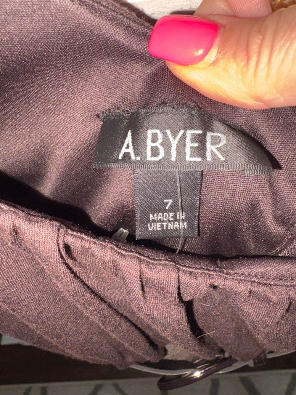 A. Byer Brown Plaid Belted Midi Dress - Picture 3 of 6